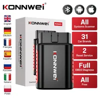 KONNWEI KDIAG Bluetooth Full System Auto Diagnostic Tool All System Car Scanner Code Reader Oil Reset Battery Match Serivce Free