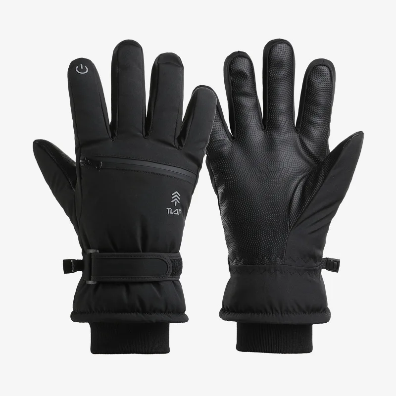 Guantes cálidos para hombre, guantes de invierno anticongelantes a prueba de frío, además de terciopelo grueso, guantes de esquí para patinaje, montar a prueba de viento