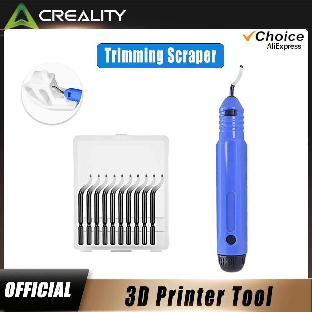 Cuchilla de recorte para impresora 3D, raspador, biselado, material PLA PETG, modelo de filamento, dispositivo de recorte de poda con hoja de desbarbado de 10 Uds.