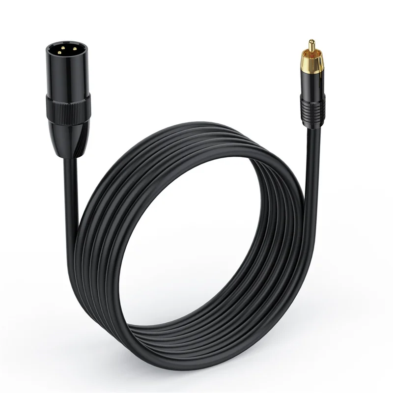 كابل محول قابس XLR ذكر RCA ، موصل صوت ستيريو ، 3 دبوس ، إلى m ، من 3 أمتار
