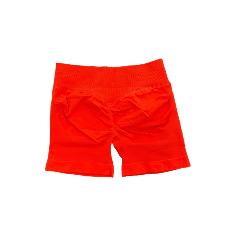 Impact กางเกงขาสั้นสีขาวโลโก้ผู้หญิงกางเกงขาสั้นโยคะไม่มีรอยต่อ Scrunch Bum GYM กางเกงขาสั้นออกกําลังกาย BIKER สั้นยืดฟิตเนสเสื้อผ้า