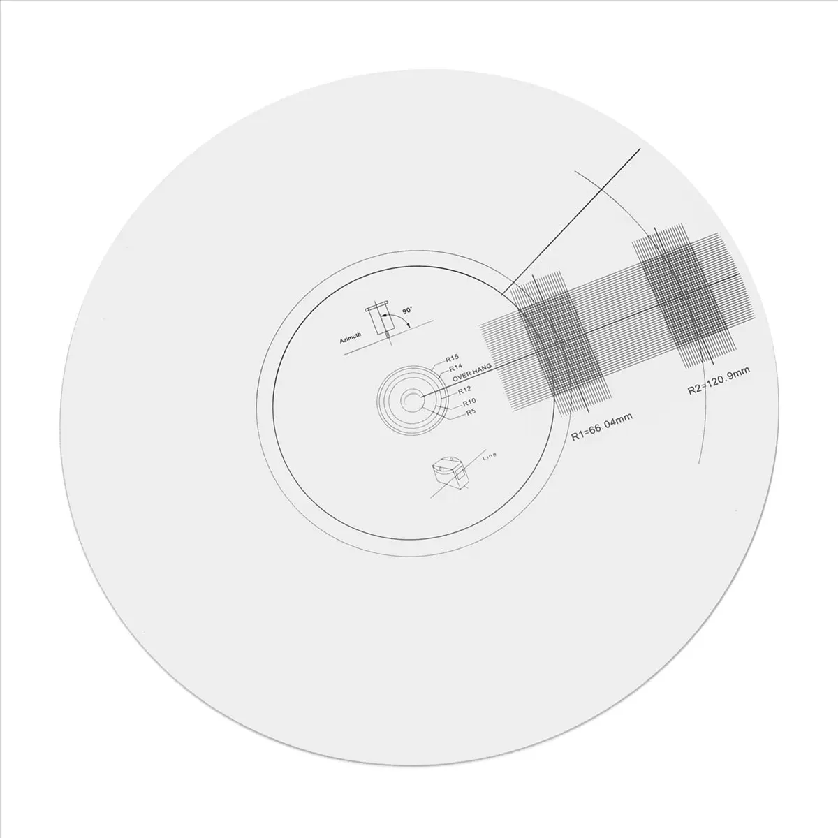 CCDDBG Mayrecords Calibration Disc Phonograph Cartridge Alignment Protractor Phonograph Cartridge Record Player Turntable