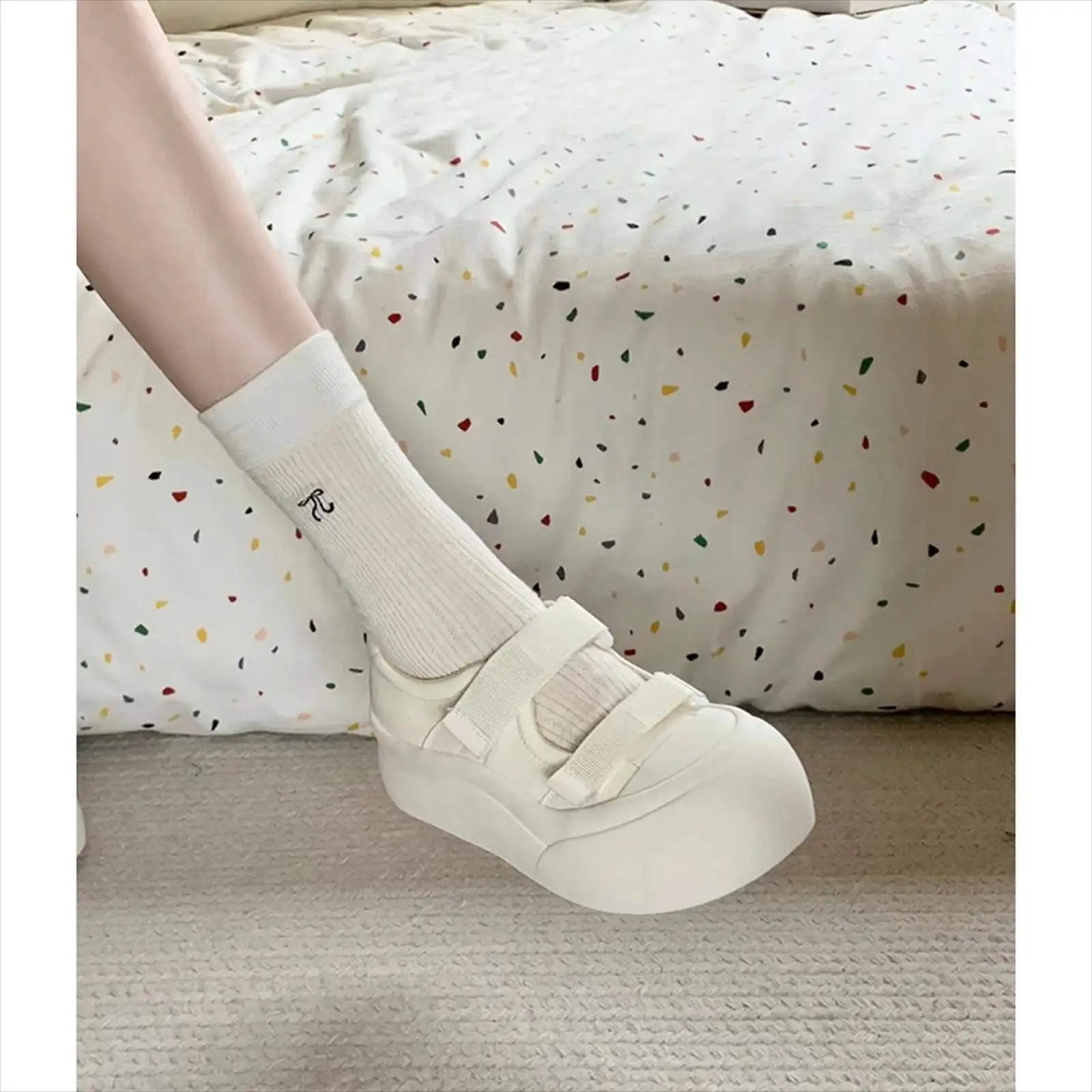 

White Mary Jane Women's Shoes New Summer Versatile Big Head Cute Shoes Small Leather Shoes Low Cut Single Shoes Sweet Style H...