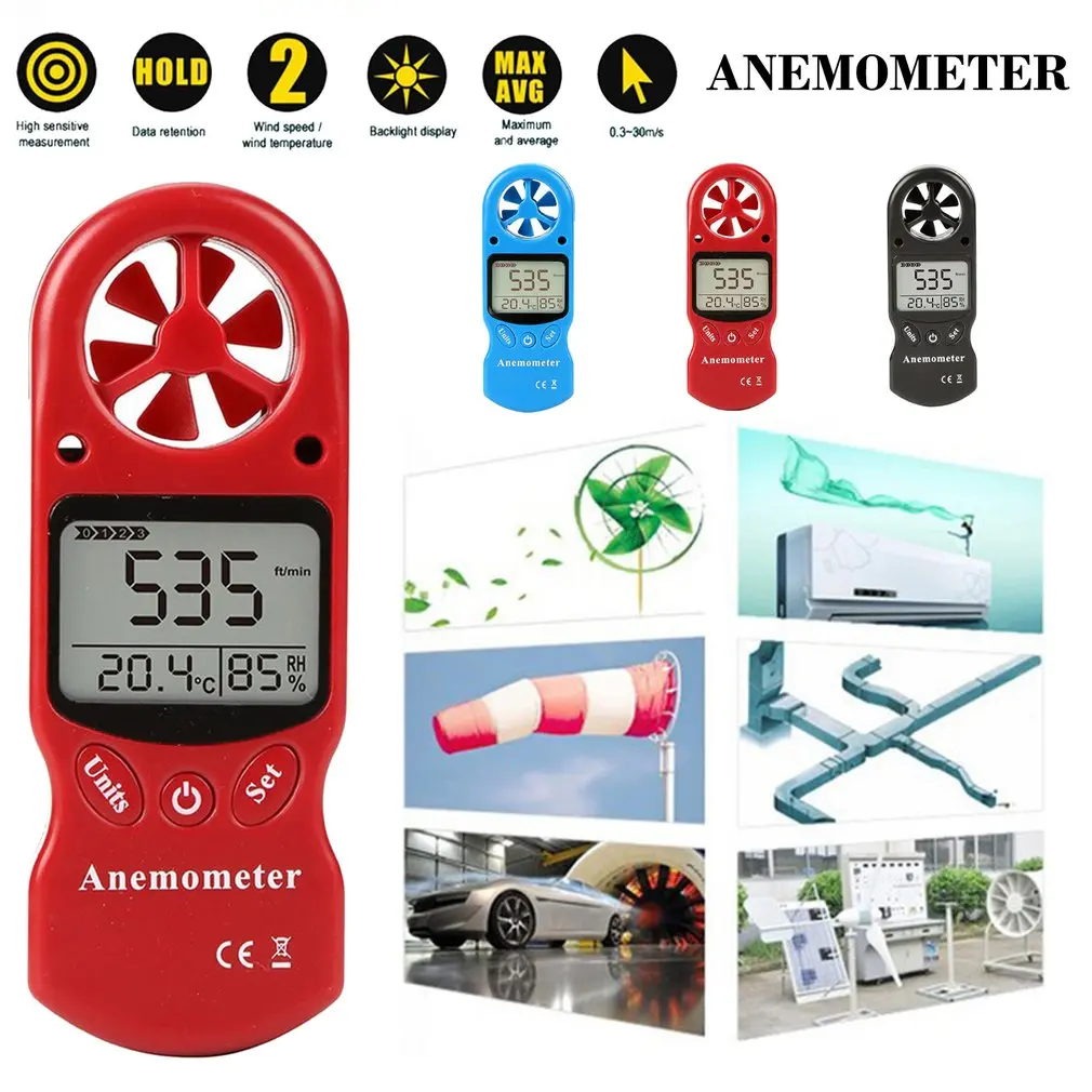 Imagem -02 - Mini Anemômetro Multiuso Digital Anemômetro Lcd Velocidade do Vento Temperatura Medidor de Umidade com Higrômetro Termômetro Tl300