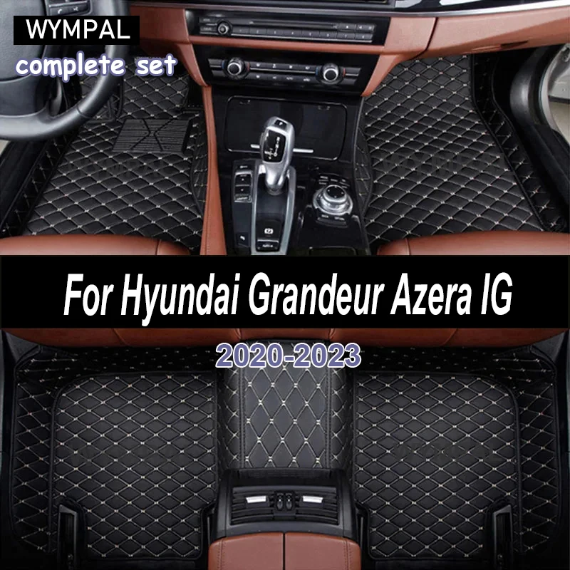 Car Mats For Hyundai Grandeur Azera IG 2019~2022 Anti-dirt Pad Carpets Leather Floor Mat Rugs Pad Interior Parts Car Accessories