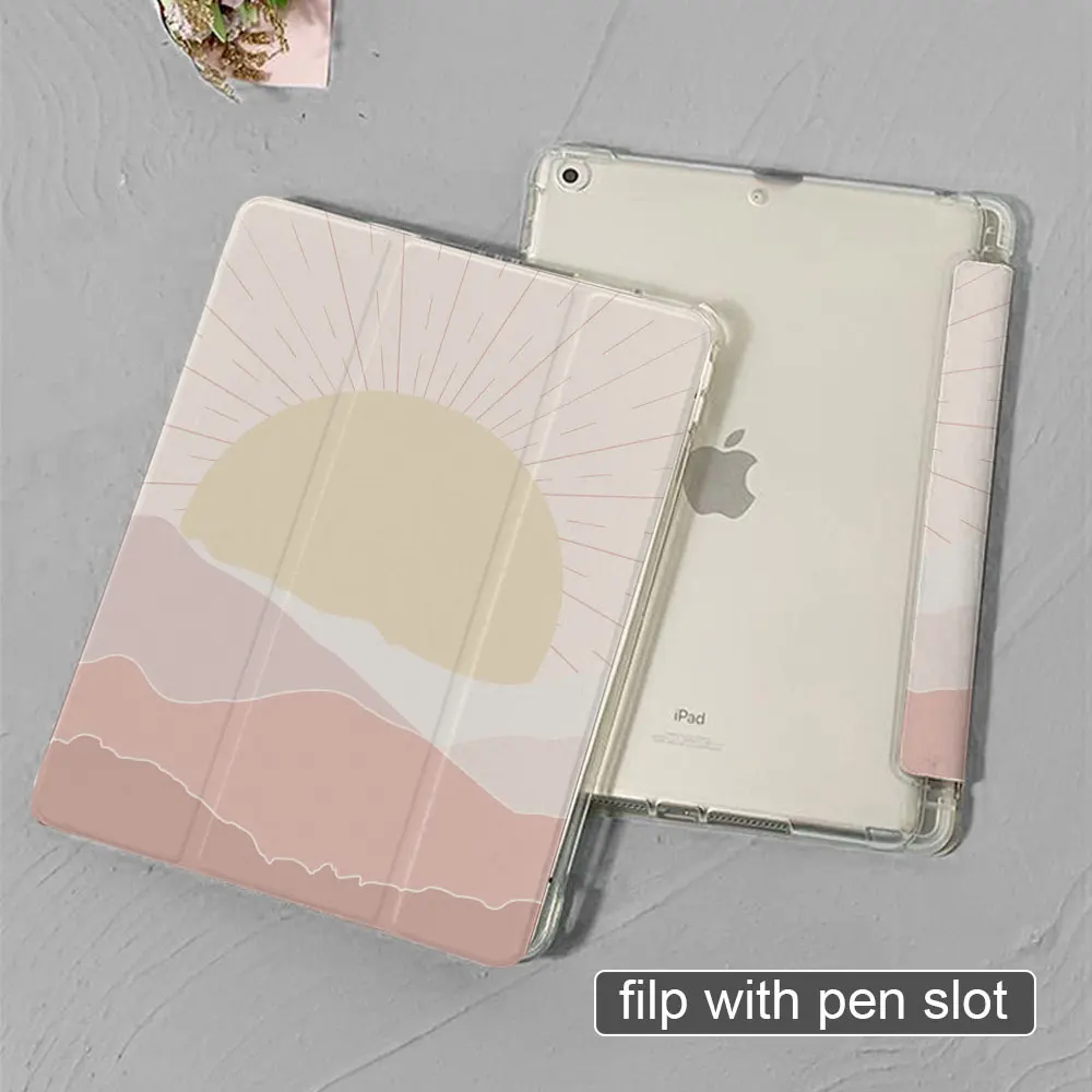 iPad Case 2020 2021 2022Pro11 Sleep Wake up Silicone soft case mini 4th 5th 6th generation with pen slot