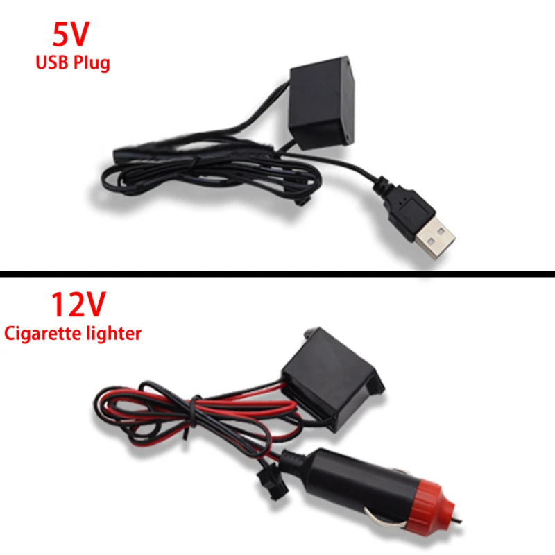 Niscarda 1M/3M/5M Car Interior Ambient LED Strip Light Decoration Garland Wire RopeTube Line Flexible Neon Lamp With USB Drive