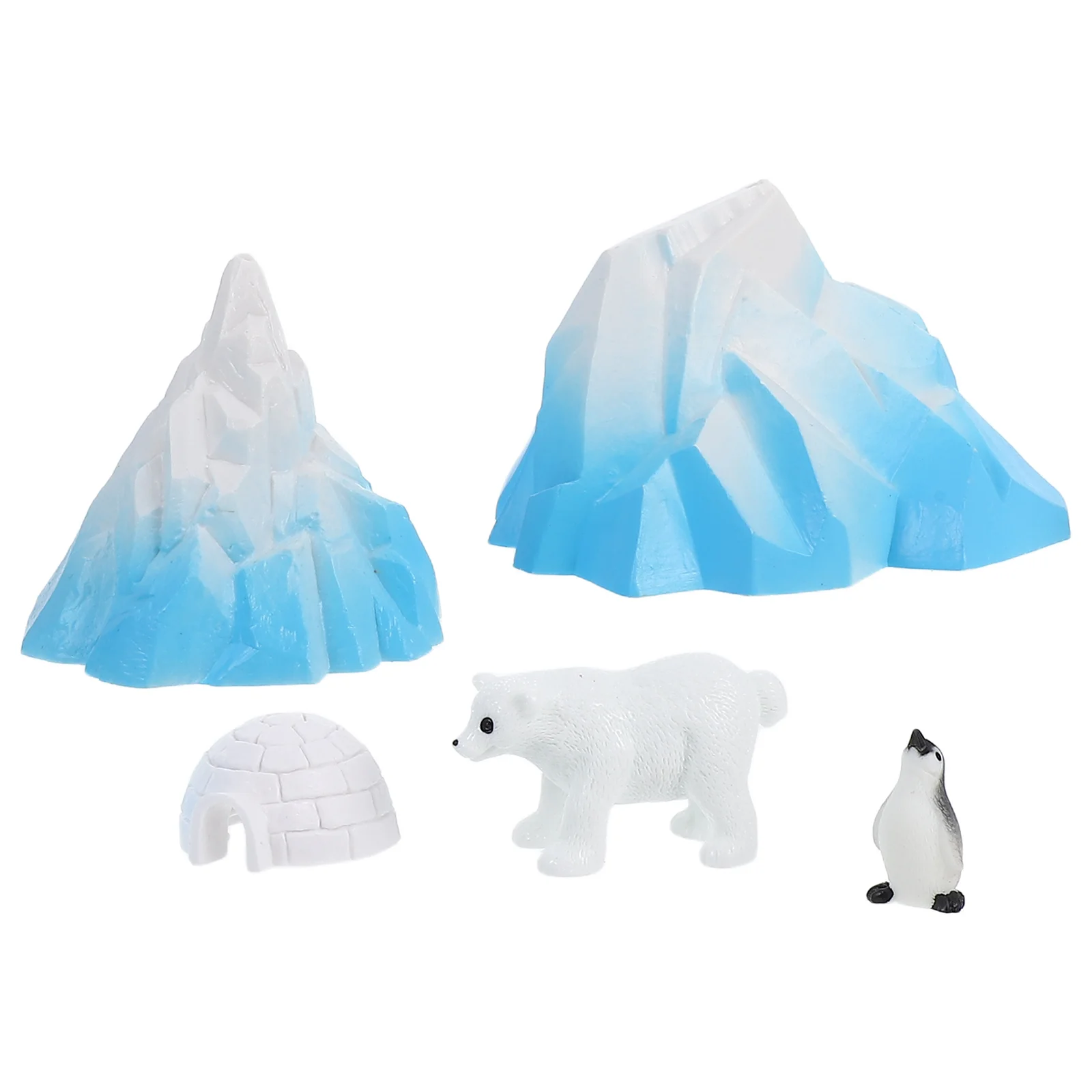 

Mini Penguin Decor Figurine Miniature Iceberg Cognitive Model Figures Ornament Pet Cat Tree