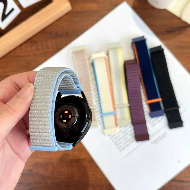 20mm/22mm Watch Straps For Amazfit GTS 4-3-2-2e-Mini GTR 4-3/47mm GTR 2e Nylon Loop Belt Bracelet Correa Amazfit Bip Lite Band