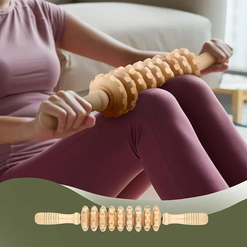 Wood Therapy Massage Tools Wooden Guasha Tool Anti Cellulite Massage Roller Tool Handheld Cellulite Massage Wooden Cube Massager