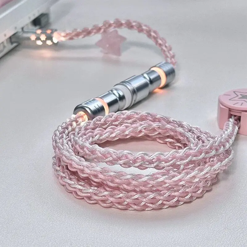 Unknown Error Keyboard Cable Crystal Copper Aviation Plug Cable RGB USB To Type-C Single 8K Magnetic Keyboard Gaming Accessories