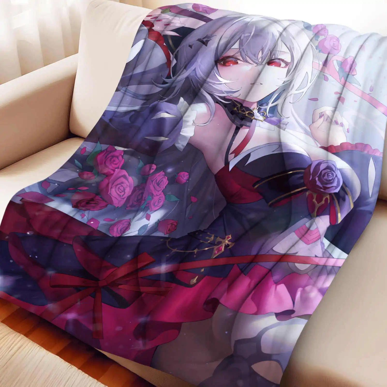 Honkai Star Rail Theresa  flannel blanket soft blanket  suitable for sofa bed birthday children  friends gift