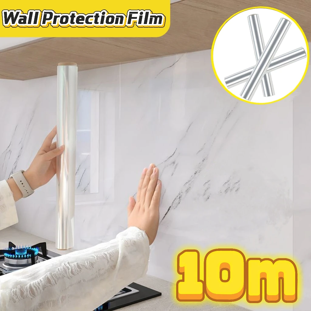 

Oil Proof Kitchen Wall Protective Film Scratch-resistant Electrostatic Adsorption Wallpaper High Temperature Resistanc Stickers