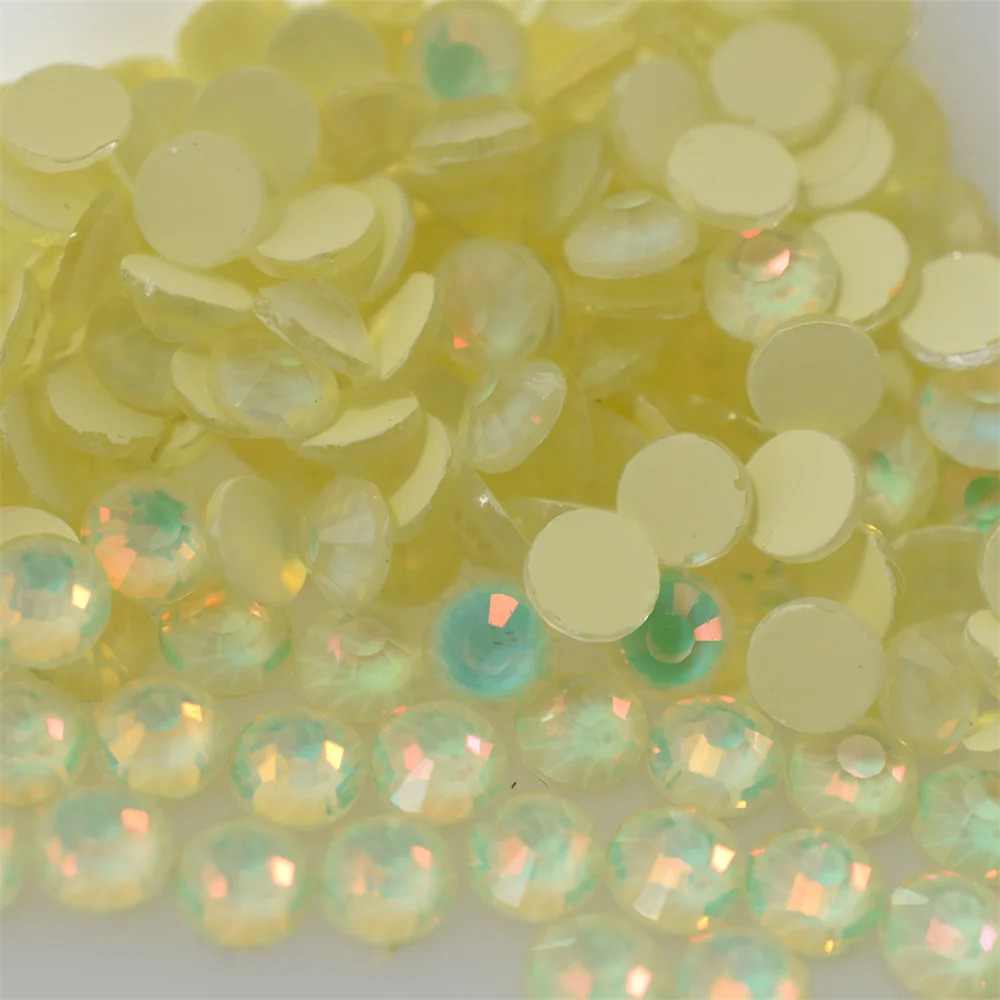 SWAGPICK Cristales de Neón Luminosos, Opal Mocca, Sin Fijación en Caliente, Parte Posterior Plana, Adorno de Uñas con Pegamento, Cristales de Circonita, Gemas de Strass