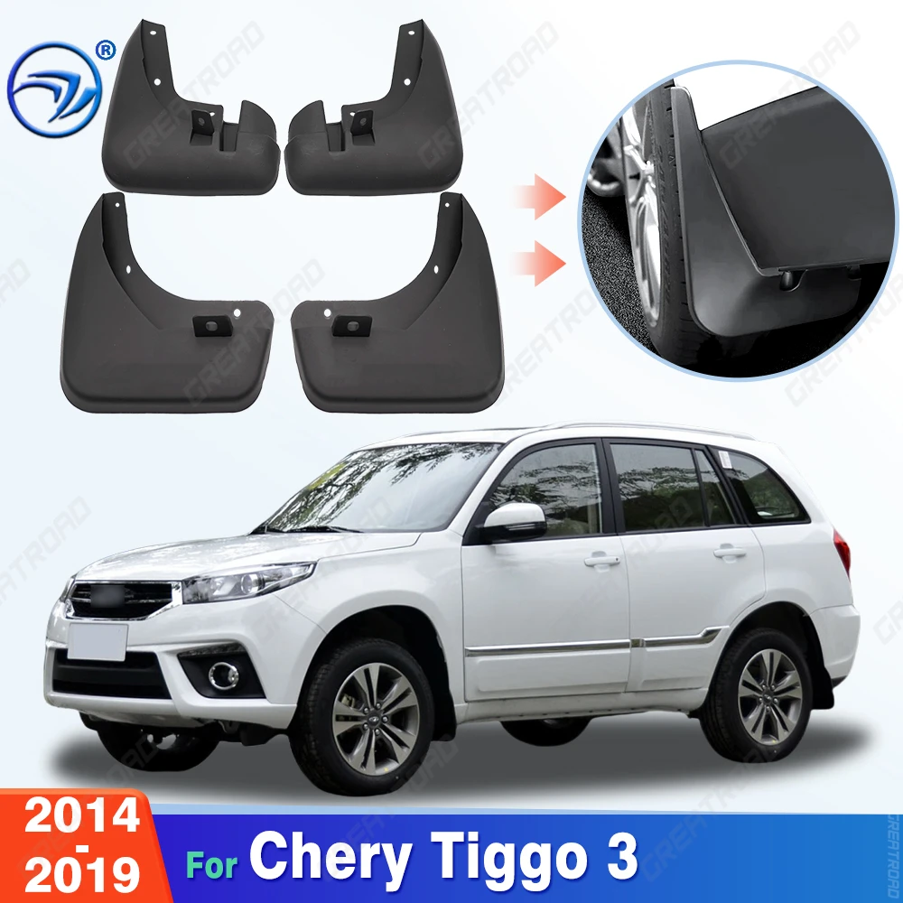 

4Pcs Durable ABS Mud Flaps For Chery Tiggo 3 2014~2019 2015 2016 2017 2018 Splash Guards Mudguards Fender car Accessories