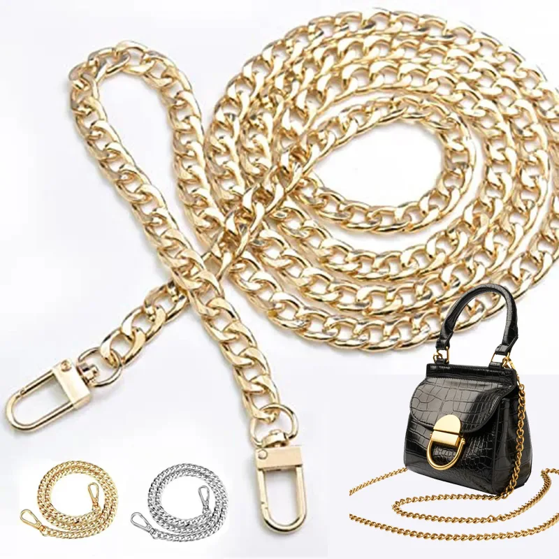 Golden Bag Chain Strap For Women\'s Bag Accessories Metal Extension Underarm Crossbody Shoulder Belt Replacement Bags Hardware