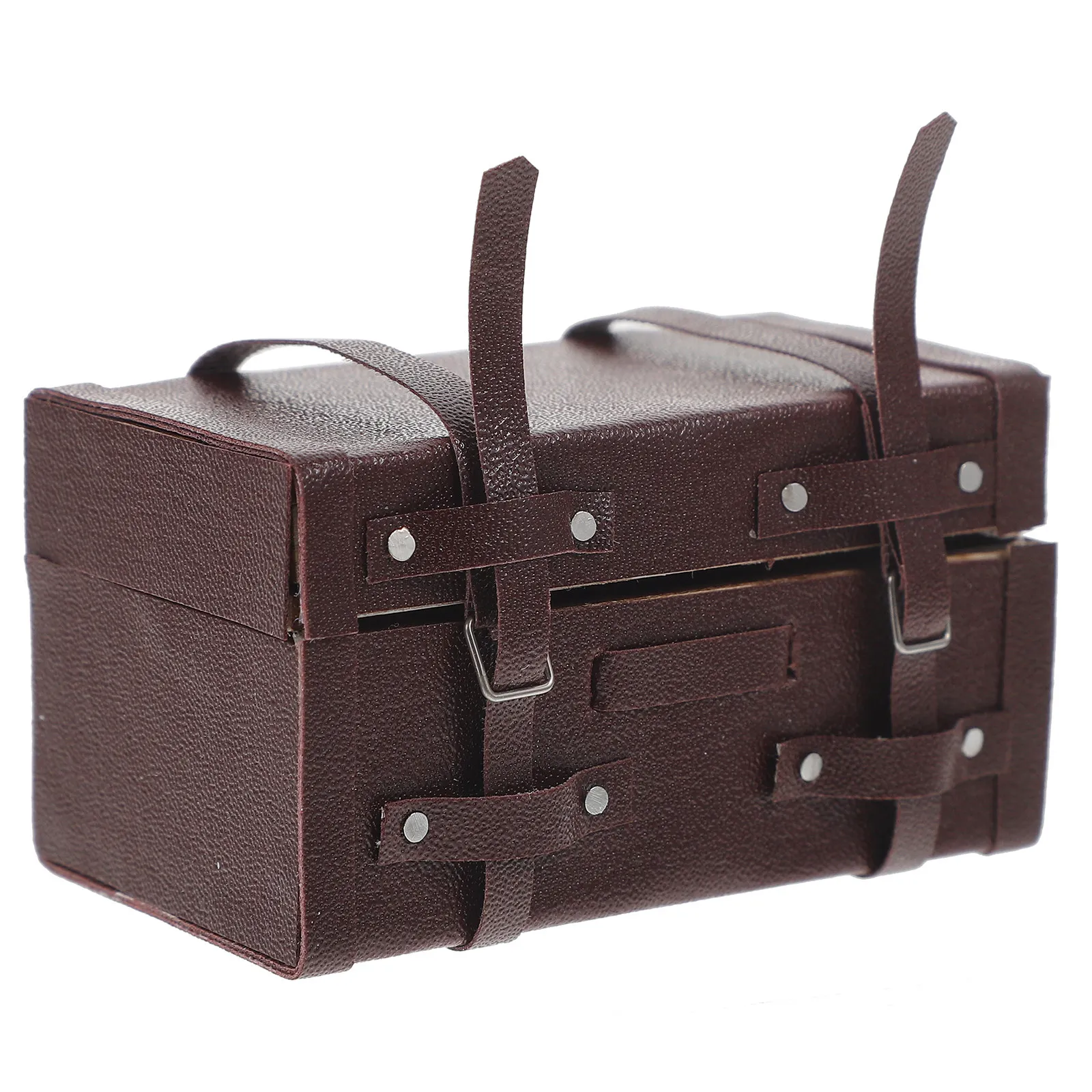 

Vintage Simulation Suitcase Mini House Decor Accessory High Realism Detailed Miniature Luggage Dollhouse Layout Prop