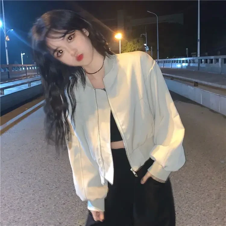 

Autumn Loose Stand Collar Versatile Short Fashion Long Sleeve