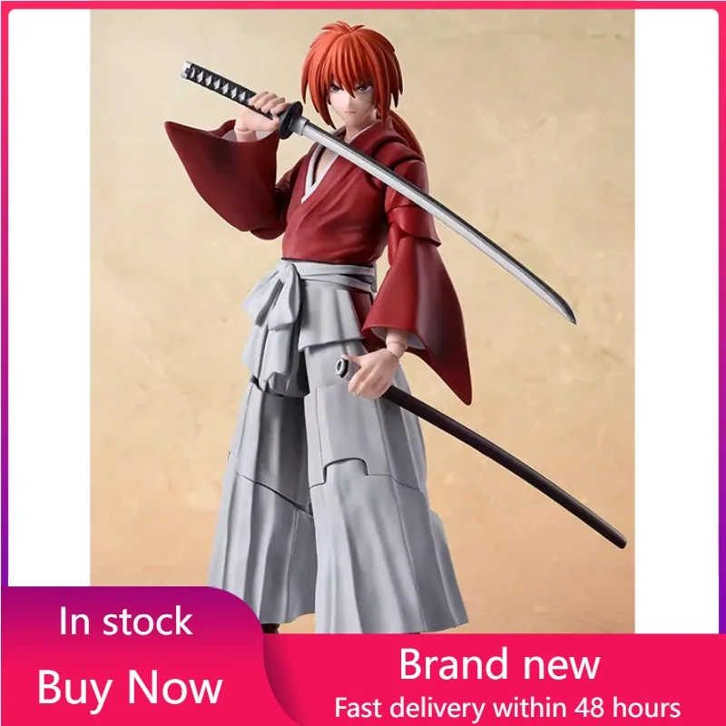 

In Stock Bandai S.H.Figuarts Rurouni Kenshin Himura Kenshin Model Kit Anime Action Fighter Finished Model Gift for Children