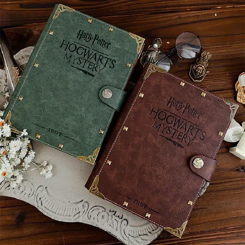 Harryed Potters A5 B5 Notebook Hogwarts Loose-Leaf Vintage Kraft Notepad Gryffindor Slytherin Ravenclaw Hufflepuff Document Book