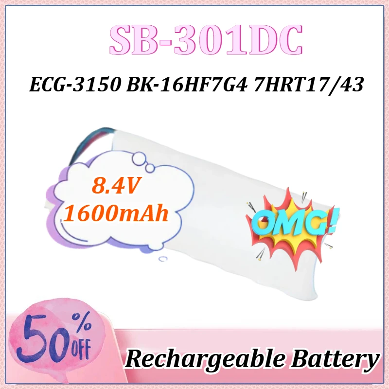 

8.4V 1600mAh SB-301DC for KOHDEN ECG-3150 BK-16HF7G4 7HRT17/43 for Cardiofax Battery High Quality Rechargeable Batteries
