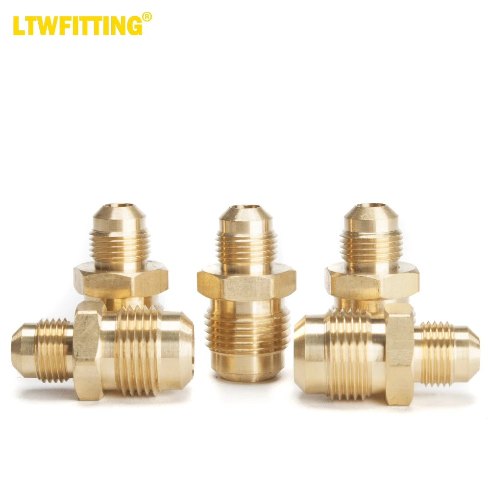 

LTWFITTING Brass 5/8" OD x 3/8" OD Flare Reducing Union,Brass Flare Tube Fitting(Pack of 5)