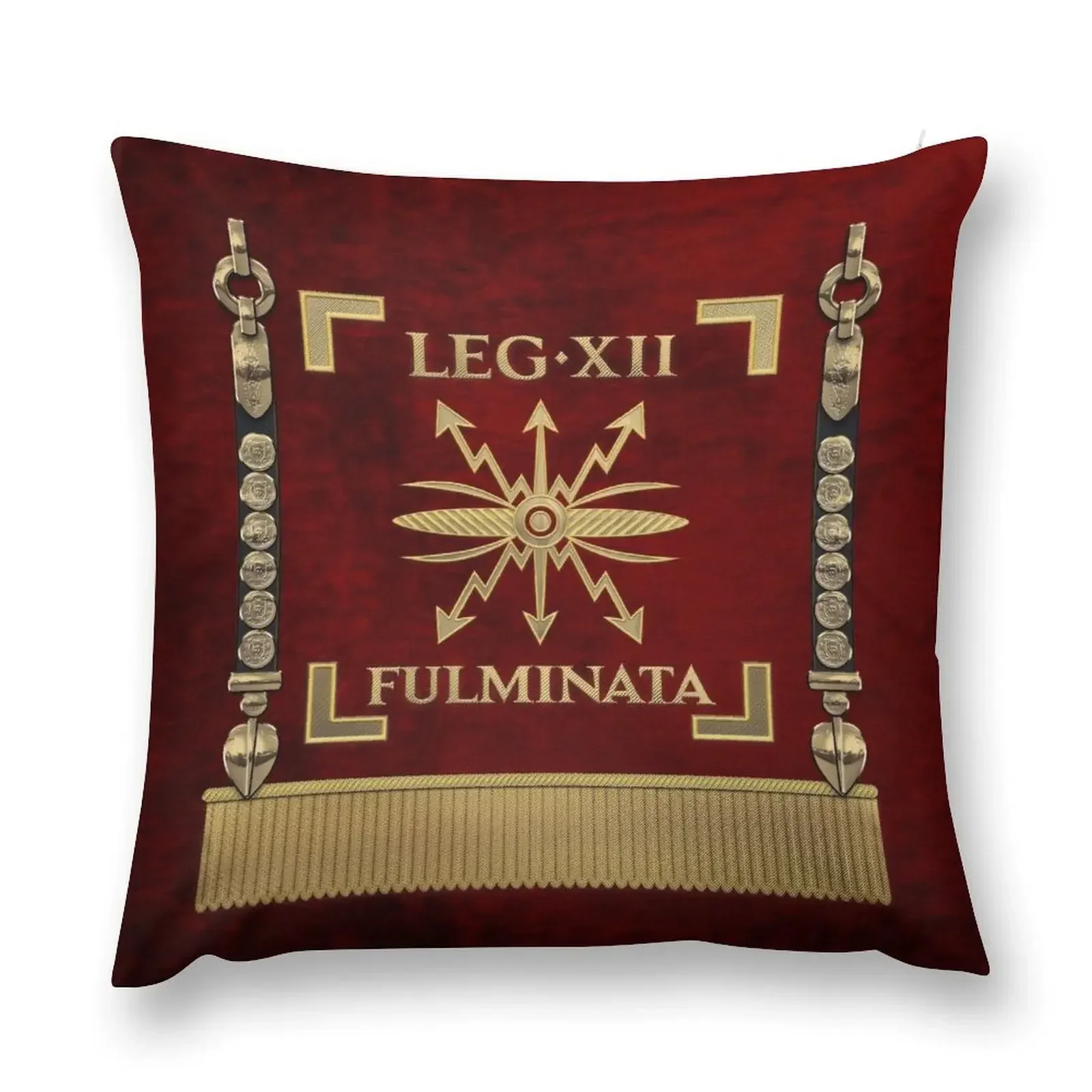 Standard of the 12th Legion Fulminata - Vexillum of Thunderbolt Twelfth Legion Throw Pillow Bed pillowcases pillow