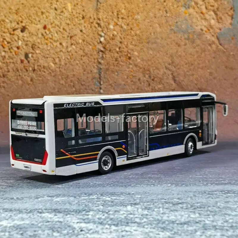 1/42 Per Zhongtong City Bus LCK6126EVGRA1 Bus elettrico puro Diecast Modello di auto Collezione di regali Display Metallo, plastica, gomma