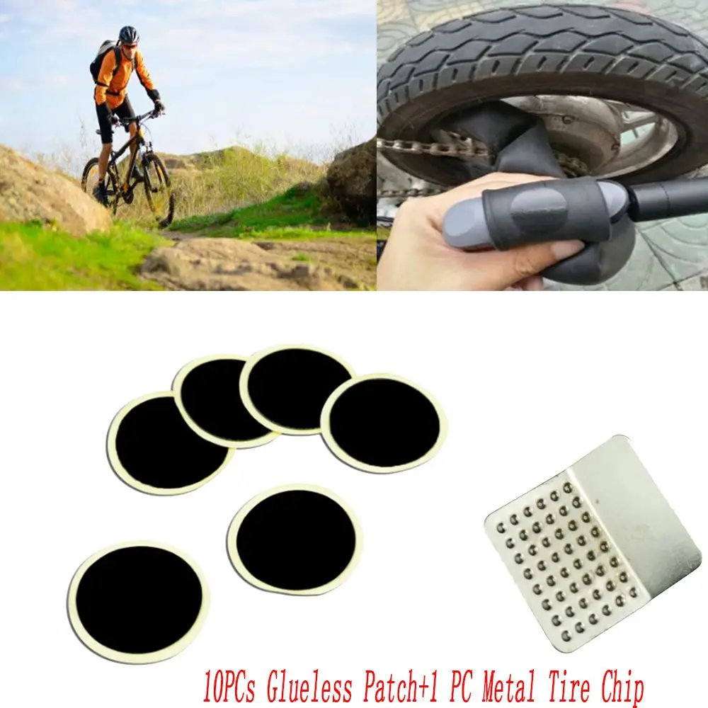 

10PCS Practical Tyre Protection Adhesive No-glue Repair Tool Bike Tire Patch Bicycle Fix