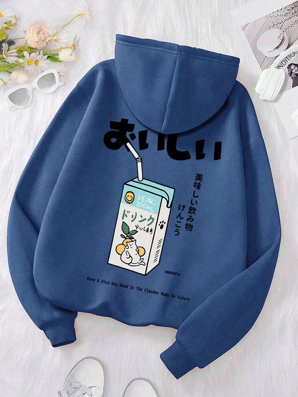 هاراجوكو اليابان Kawaii الرجال الأزياء هوديي نمط مطبوعة عارضة عالية الجودة هوديي #6