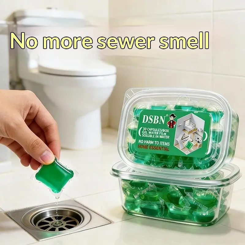 Sewer Cleaning Scented Gel Water Soluble Fast Odor Removal Air Freshener for Bathroom Kitchen Sewer Pipe Household