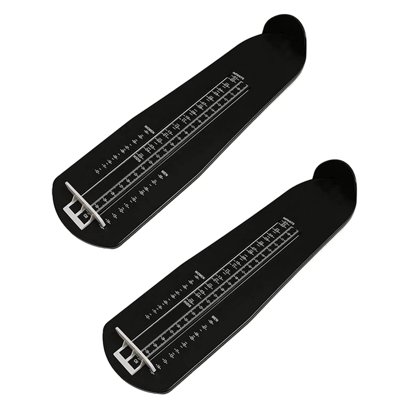 Dispositivo de medición del tamaño del pie de medición del zapato Dispositivo de medición del pie del zapato de plástico Tamaño adulto para hombres y mujeres, duradero 2 piezas