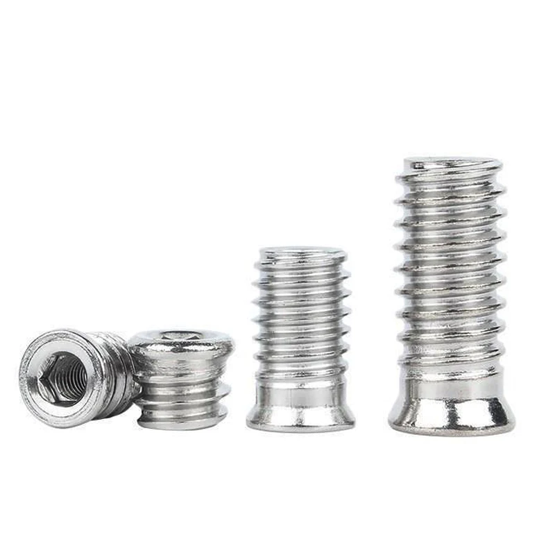 1/5 Stück 304 Stiainless Steel M3 M4 M5 M6 M8 M10 Innensechskant-Antriebseinsatzmuttern mit Gewinde für Holzmöbel – Detail 3