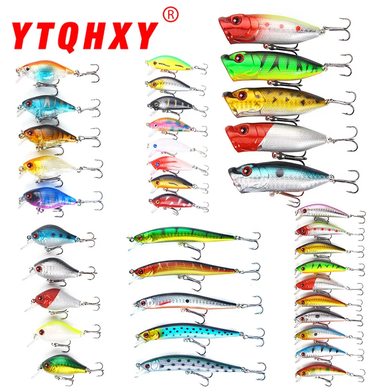 

Luya Bait, набор из 38 предметов, комбинированная приманка для рыбы Mino, жесткая приманка, макетная приманка, искусственная приманка