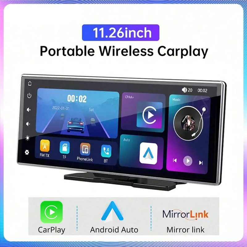 11.26 Inch IPS Carplay & Android Auto Car Radio Multimedia WIFI Video Player  compatible with Apple and Android devices