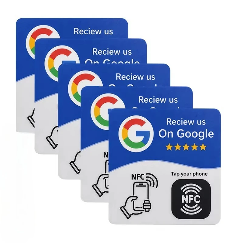 Google Review NFC Card NFC Tap Review Sign Google Review Sticker Business Feedback NFC Card Waterproof Sticker Easy Setup