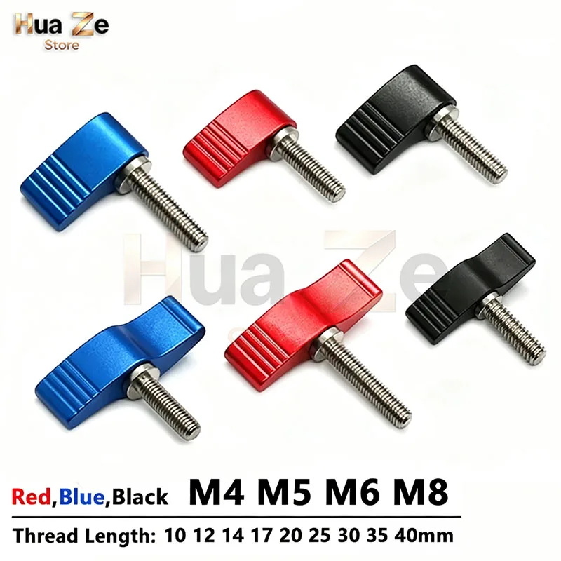 1Pcs M4 M5 M6 M8 Thumb Screws T Type 7 Type Hand Tightening Butterfly Handle Screws for SLR Camera Rail Rod Slider