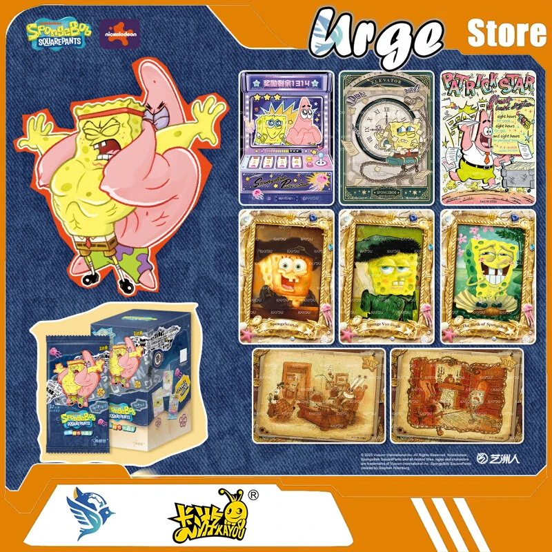 Kayou SpongeBob SquarePants Fun Time Premium Pack Vol.2 Full Box (18 Packs/Box) - Official Licensed Trading Card Set