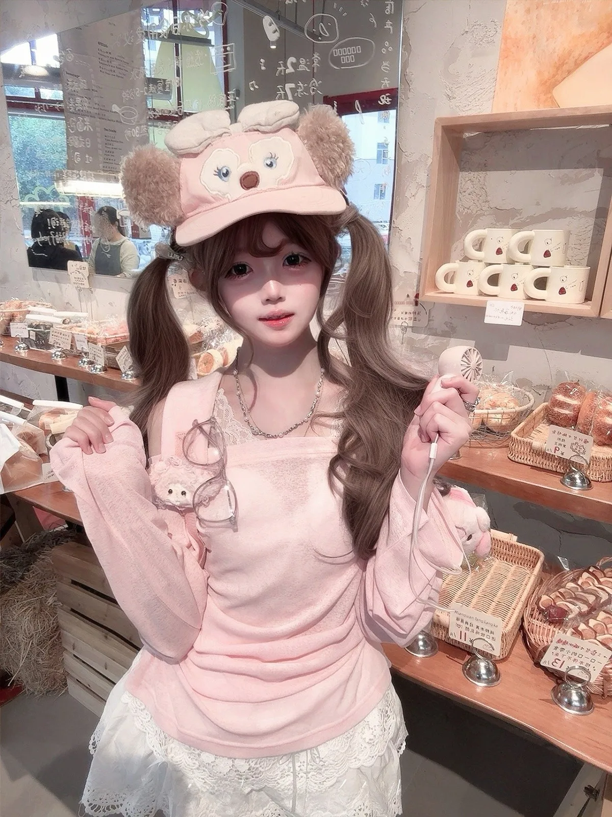 

BBING Sweet Sister Loose oulder Baring Long Sve Thin Transparent Casual Sle Women's T-irt UV Protection Summer Top