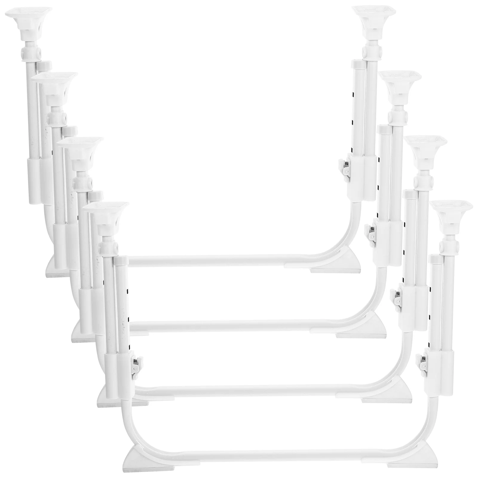 

2Pairs U-Shaped Table Legs Adjustable Folding Bed Desk Legs Corrosion Resistant Iron Feet Bed Table Leg Replacement Leg