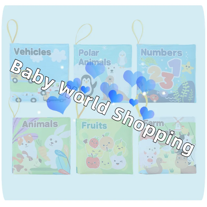 ソフトベビーファブリックブックインタラクティブ感覚活動布製ブック赤ちゃんのための最初の教育用モンテッソーリ早期学習ゲーム
