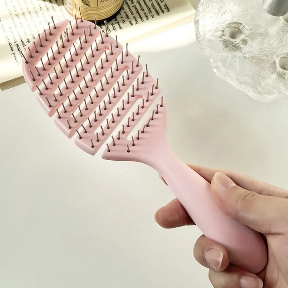 Scalp Massage Degradable Vented Hair Brush Dual-use ABS Hollow Out Comb Hair Styling Air Cushion Detangling Brush