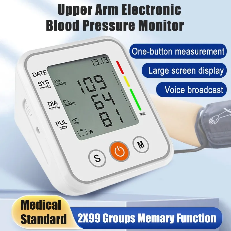 arm-type-blood-pressure-monitor-household-electronic-blood-pressure-instrument-electronic-blood-pressure-measuring-instrument