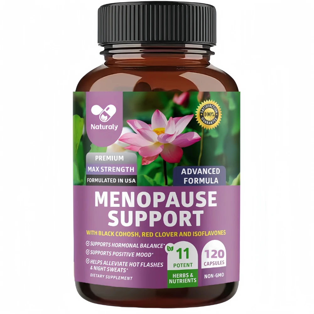 Cápsulas de alivio de la menopausia para mujer, equilibrio de Motherwort, endocrino para sudores nocturnos y columpio del estado de ánimo, incomodidad de la menopausia