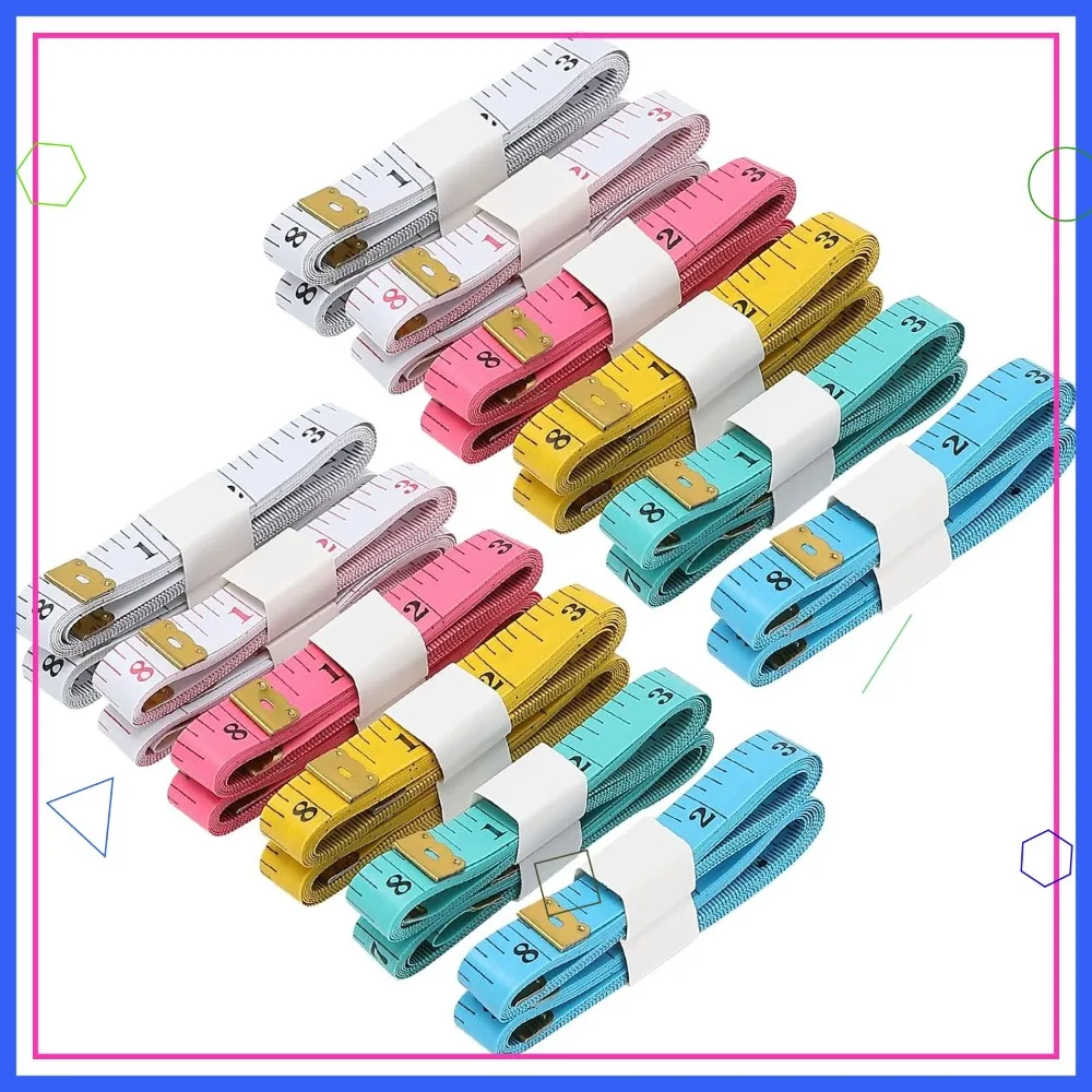 

Набор из 24 рулеток для шитья, кройки и рукоделия, двойная шкала 150 см/60 дюймов, для измерения тела, ткани, вязания
