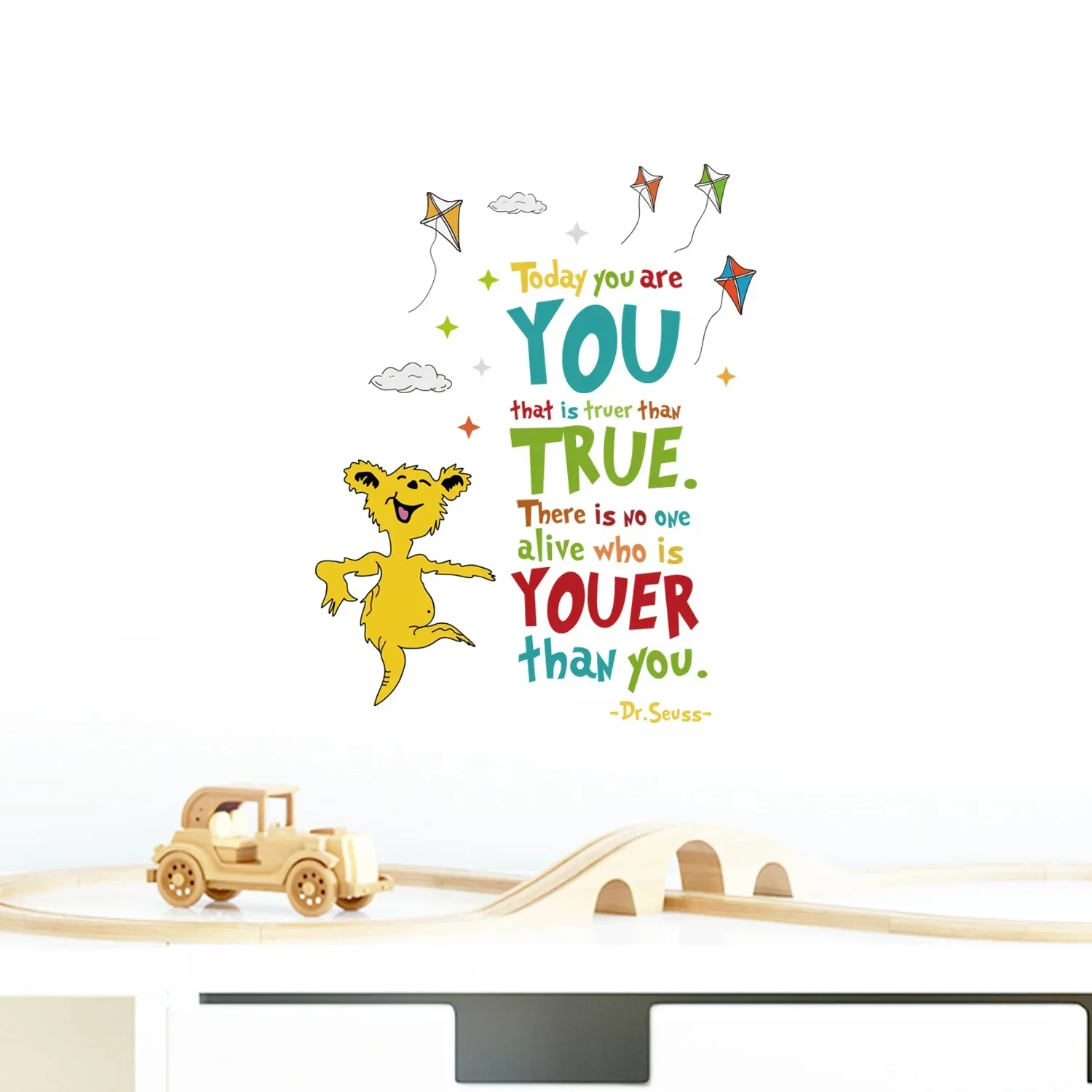 Dr. Seuss Learning Education Saying Wall Stickers Inspirational Quotes Wall Decals for Kids Room Study Classroom Wall Decoration