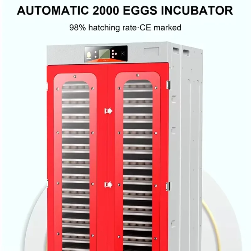 Rolling Trays 2000 Eggs Big Incubator Egg Hatching Machine With Solar System And Fan Heater