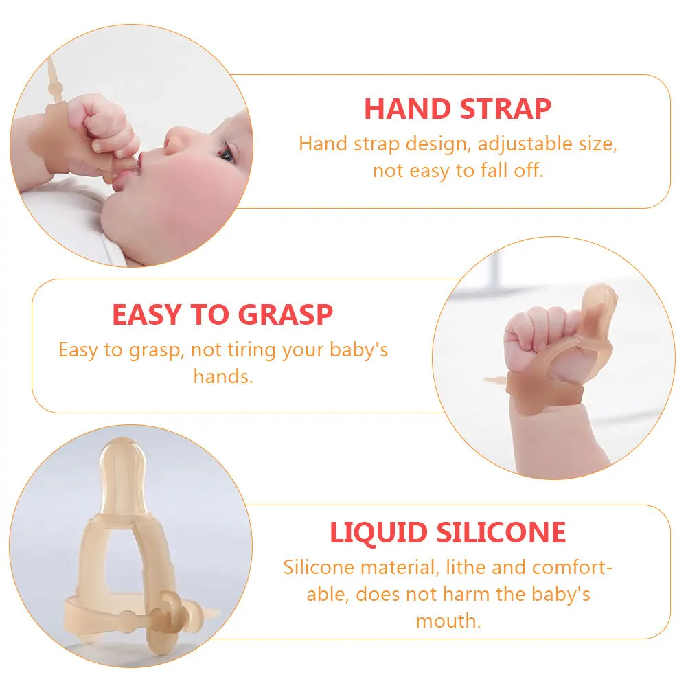 Silicone Baby Finger Protector for Thumb Sucking – Adjustable Anti-Bite Teether Guard Strap for Infants & Toddlers