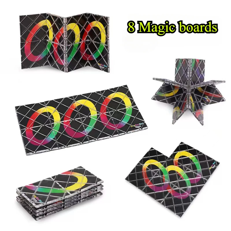 Giocattolo classico pieghevole per bambini Puzzle a 8 pannelli Twist Puzzle magico professionale Giocattolo da competizione antistress Regalo di festa
