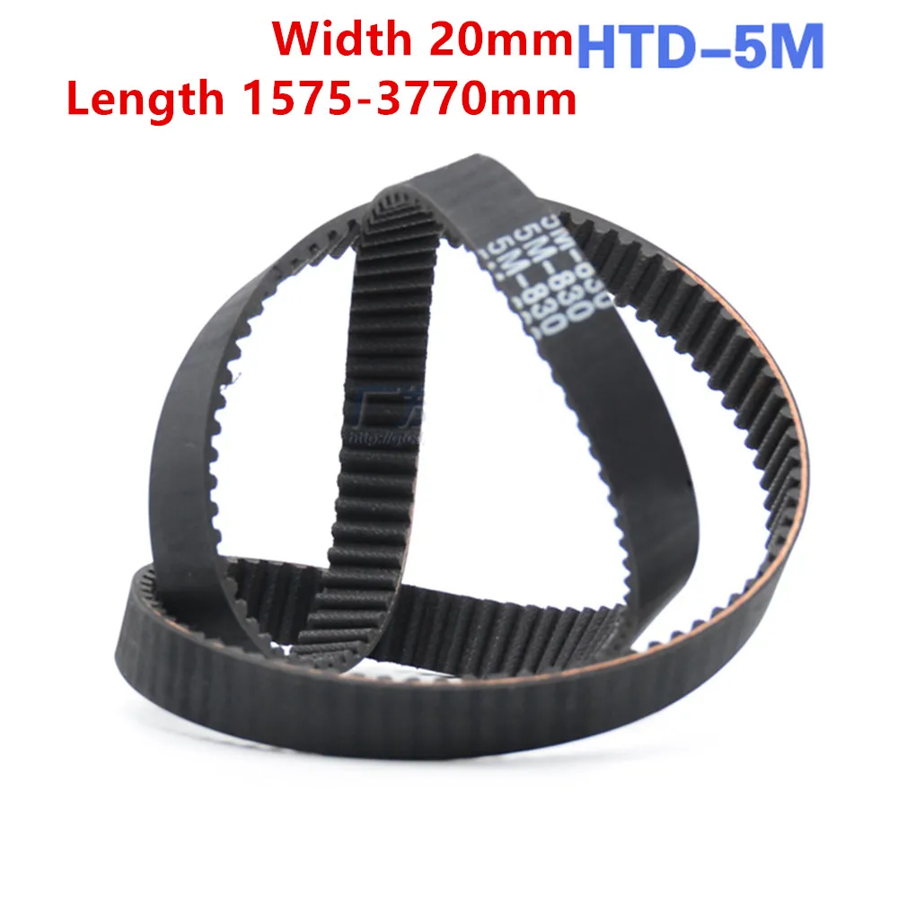 

HTD 5M Timing Belt 1575/1685/1780/1880/1960/2000/2250/3770mm Length 20mm Width 5mm Pitch Rubber Pulley Belt synchronous belt